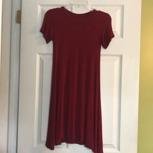 Dark red American Eagle ribbed TShirt dress